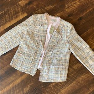 NWT cute double lined plaid blazer